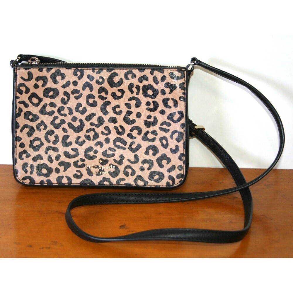 Kate Spade Darcy Leopard Crossbody WLR00689 Cheetah Animal Print Wild Handbag
